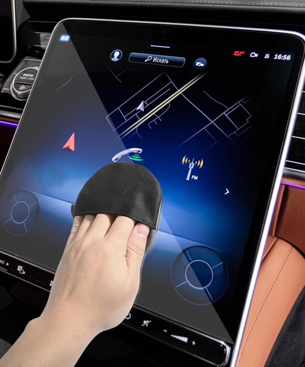 RACOONA Car Screen Cleaner,Screen Cleaning Pad Cloth Wipes,Car Accessories Microfiber Touch Screen Cleaner,Soft Cloth