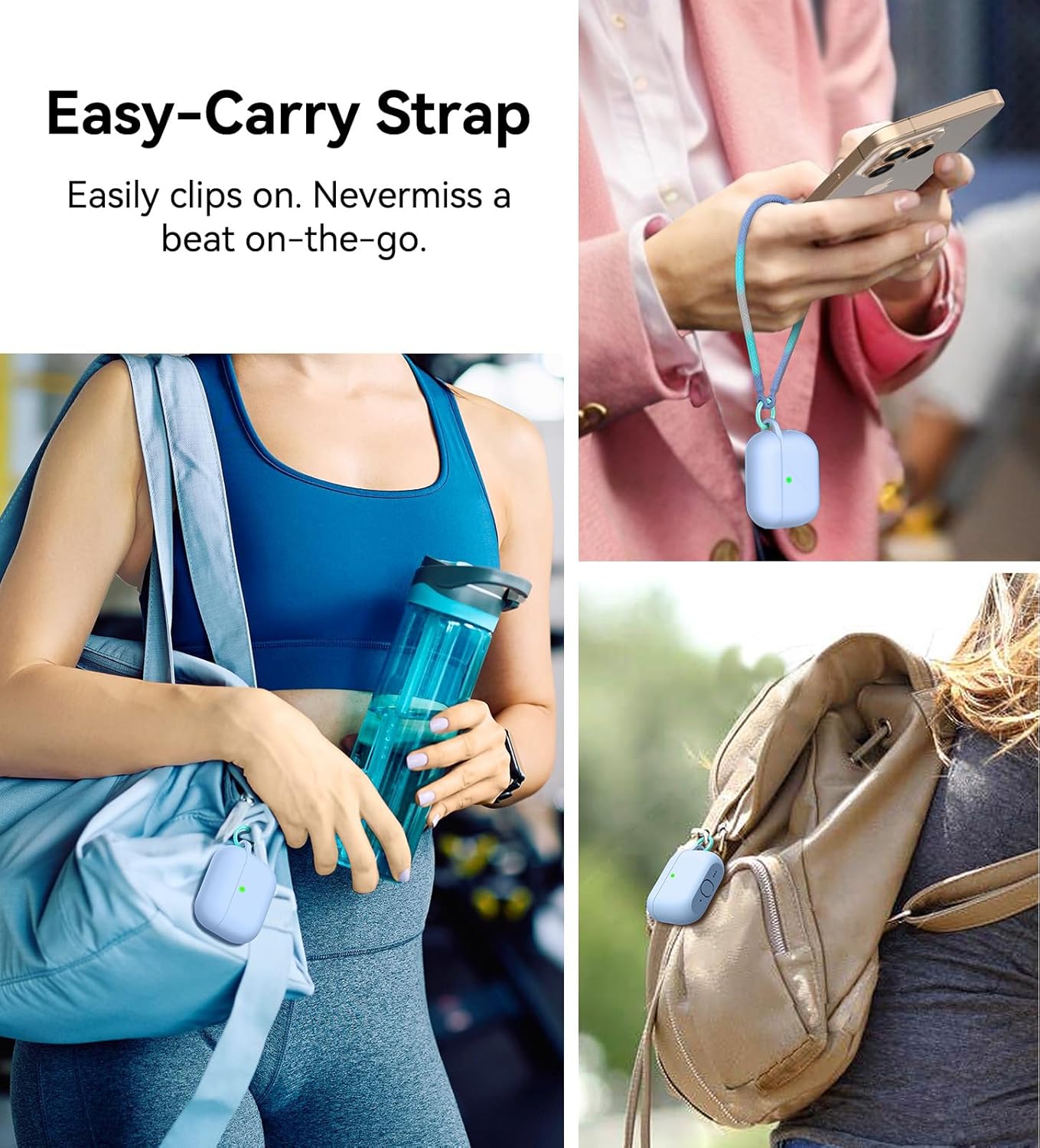 Matekxy 3 2025 Pro3 Commuters for Airpods Pro Case Cute - for Airpod Generation Soft Silicone Cover with Lanyard
