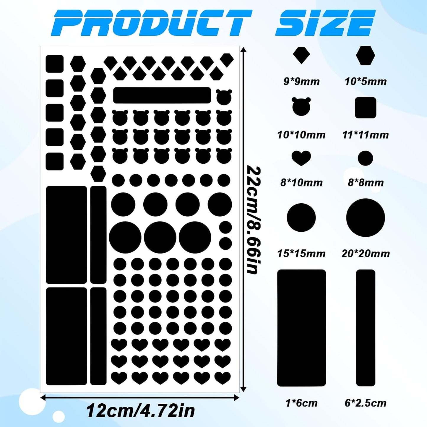 Fyntave Dimming 2 Dimming 100% (1 1 LED Light Blocking Stickers, Blackout Stickers for Electronic Light Sheets LED