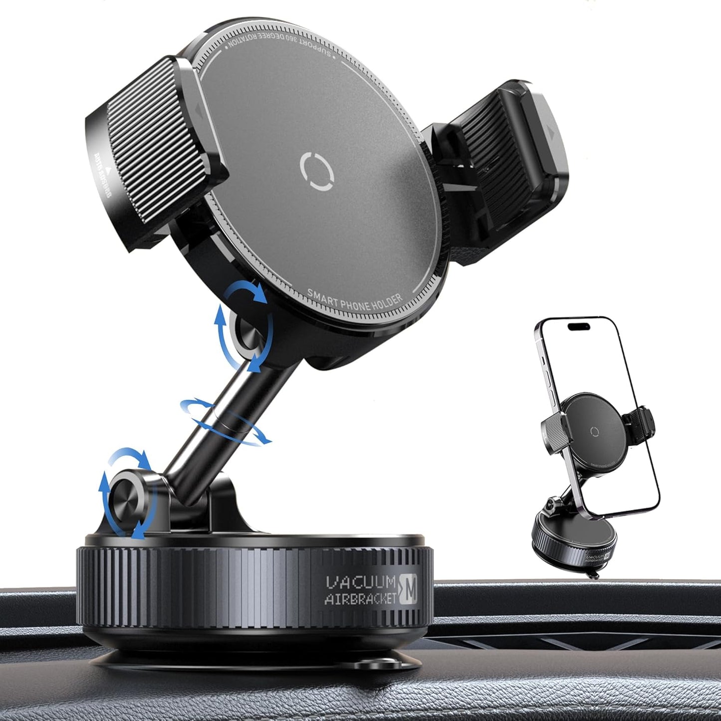Autaabb 360 Nano Gel Suction Cup Phone Mount - Ultra-Strong Universal Car Dashboard Cell Phone Holder, Hands-Free