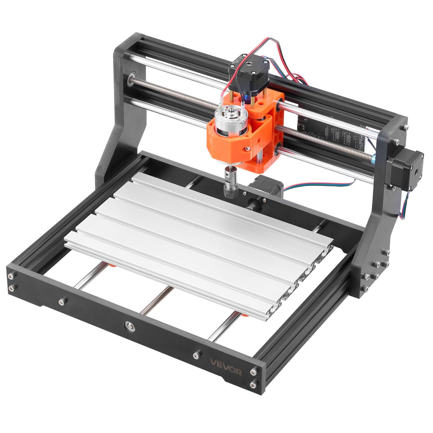 VEVOR 3018 CNC Router Machine, 60W Spindle, 3-Axis Wood Engraving Milling Machine, with 300 x 180 x 40 mm Working Area, Aluminum Alloy Construction, Rotary Knob, for Wood Acrylic Carving Cutting