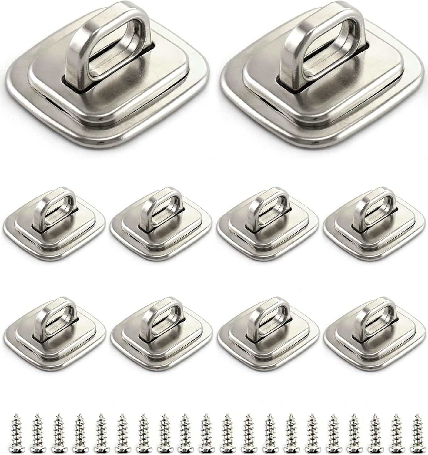 10 Pack QWORK Laptop Cable Lock Anchor, Steel Desk Mount Anchor Accessory, Security Anchor Base Plate for Laptop Cable