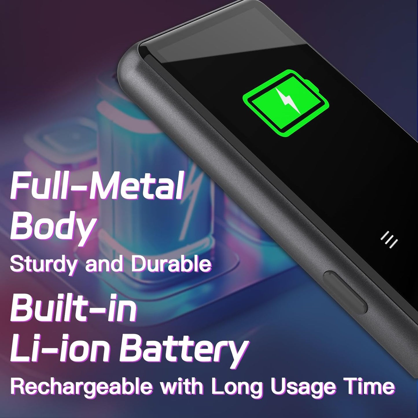 Vaktare Gud 128GB MP3 Player with Bluetooth, Portable Music Player with Built-in Speaker