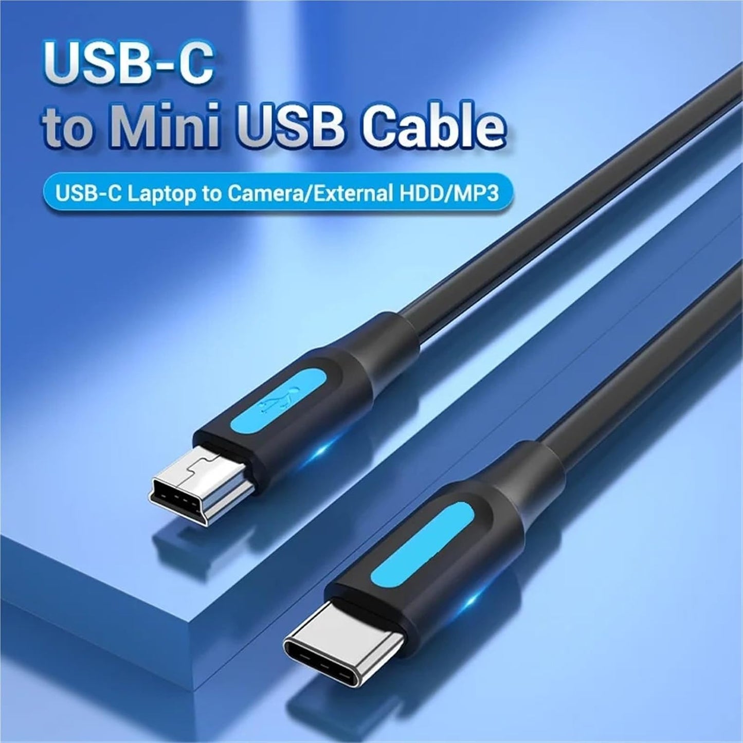 ZDMEBEZ 1Pcs MP3 1.5m 2m(1.5m) USB C to Mini USB Cable Type C Adapter for Digital Camera Player HDD Type-c to Mini USB