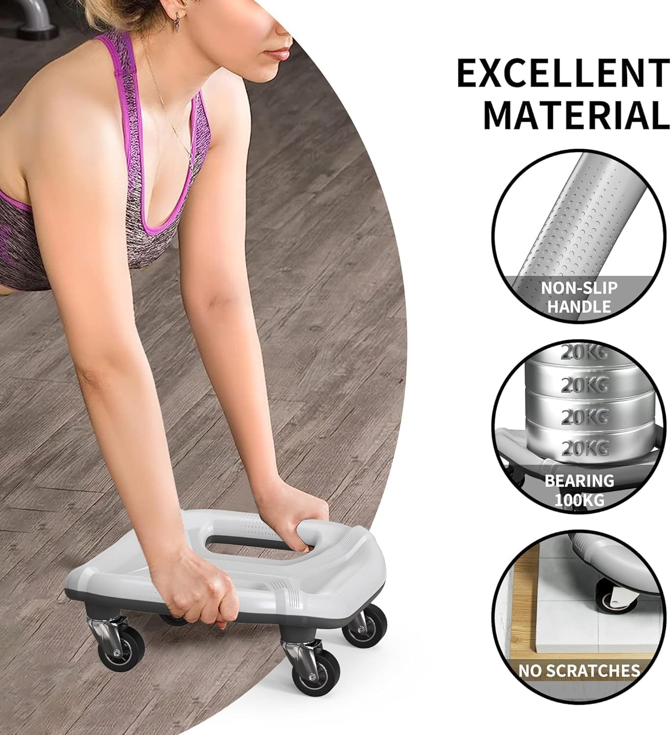 PROIRON Ab Roller with Knee Pads for Abs Workout, Multifunctional Ab Roller Wheel for Abs Workout, Abdominal Roller with Knee Pads, Abdominal Exercises Wheel, Abb Roller (Slide Fitness Trainer)