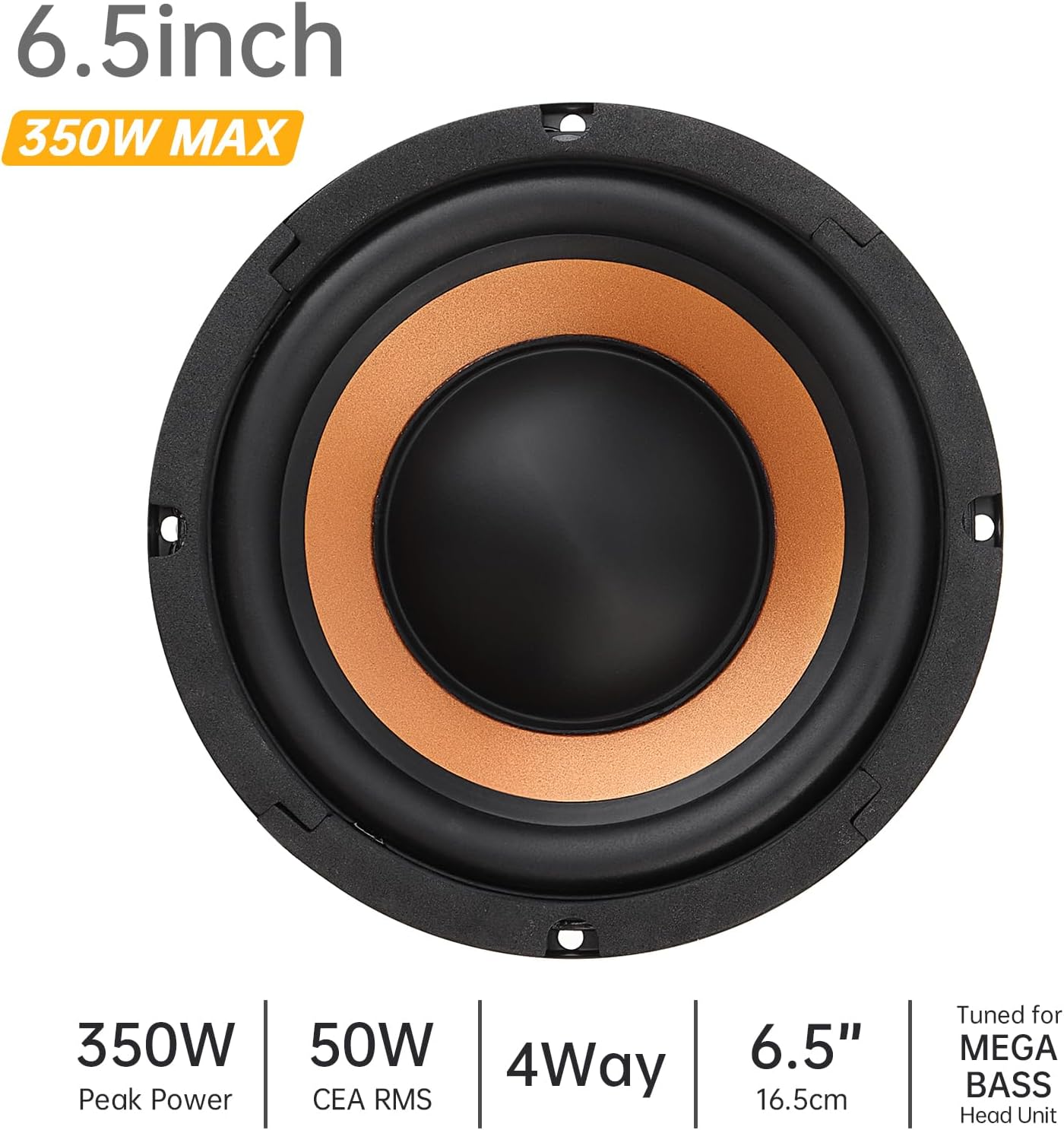 DriSentri 6.5 Inch Bass Loudspeaker Woofer Speaker for Car Audio/Home Theaters, Wide Frequency Response Car Audio