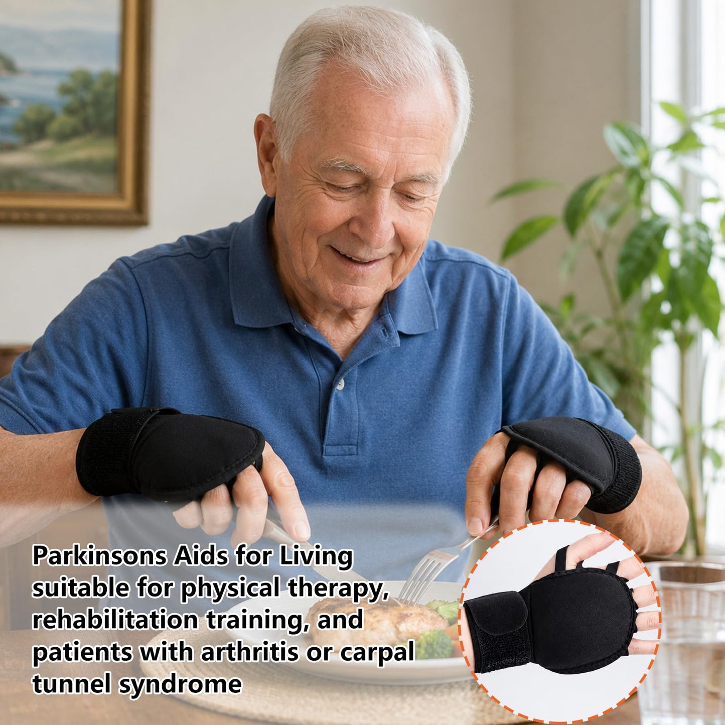 2 PCS Weighted Gloves for Tremors, Parkinsons Aids for Living, Parkinson Gadgets, Hand Grip Strength Trainer, Adjustable Wrist Weights for Hand Tremor, Aid to Improved Hand/Wrist Mobility