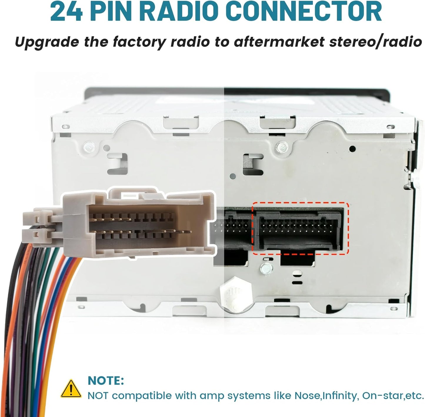 2003-2006 NuIth Stereo Wiring Harness W/Factory Antenna Plug to Aftermarket Radio Connector Kit for Chevy