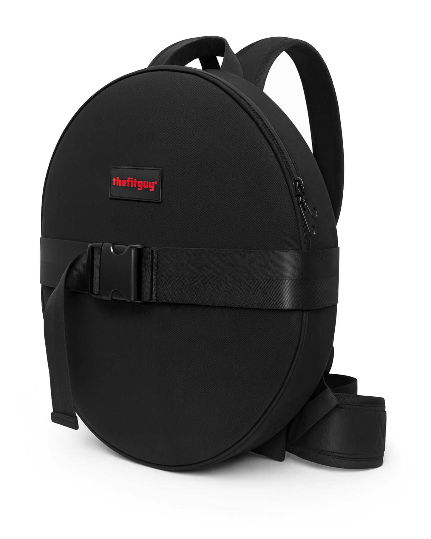 THEFITGUY Weighted Backpack for Gym Weight Plate - for Pushups, Calf Raises, Squats, Wear on Back or Front, Fits Up to 17.5” Diameter, 2.5” Thick Plate, Padded Straps & Secure Buckles - For Home & Gym
