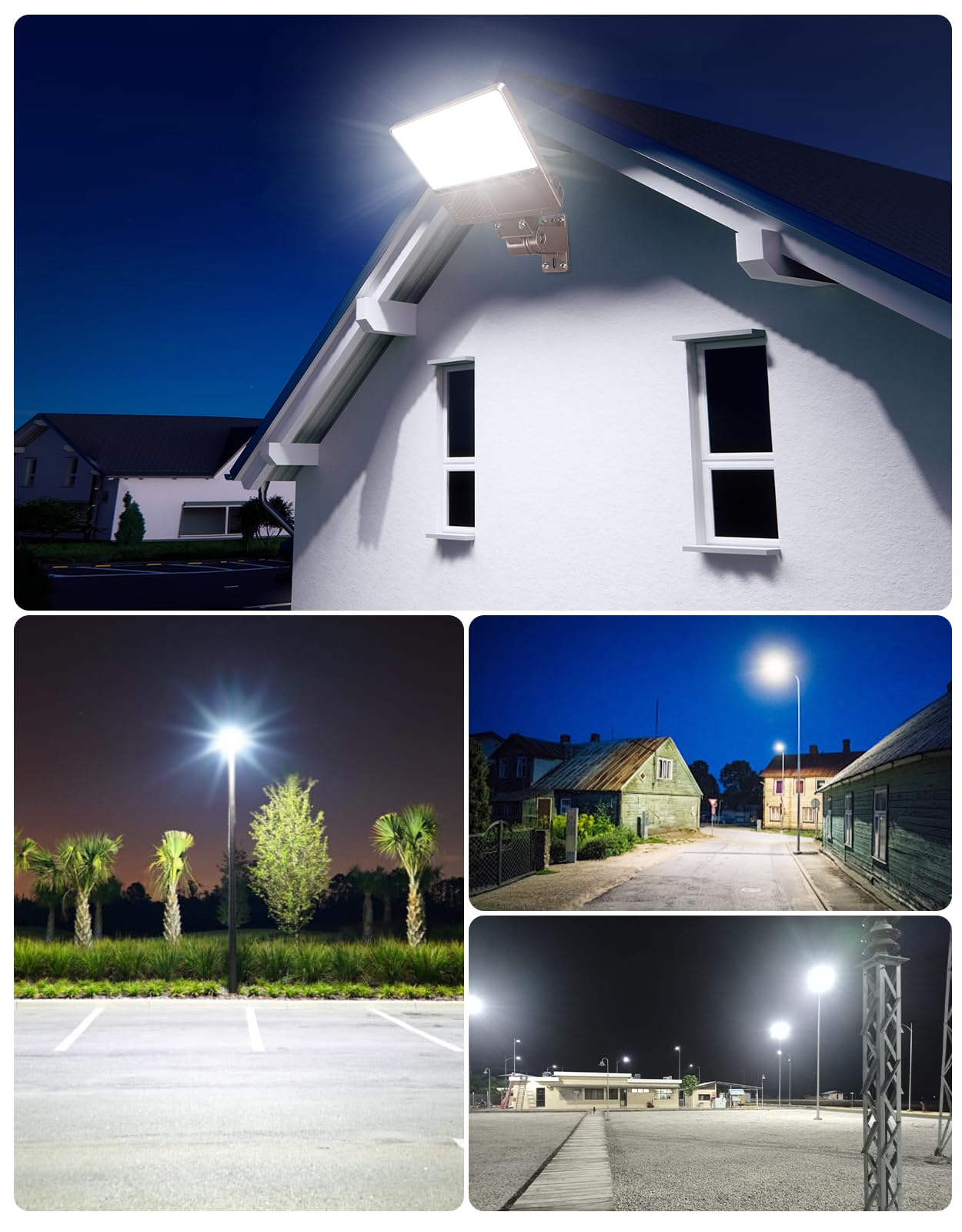 ADUB LED Parking Lot Light 150W 120W 90W Tunable, LED Shoebox Light 5700K 5000K 4500K Adjustable Arm&Slip Fitter, Outdoor Pole Light with Photocell, IP65 Commercial Street Area Flood Lighting