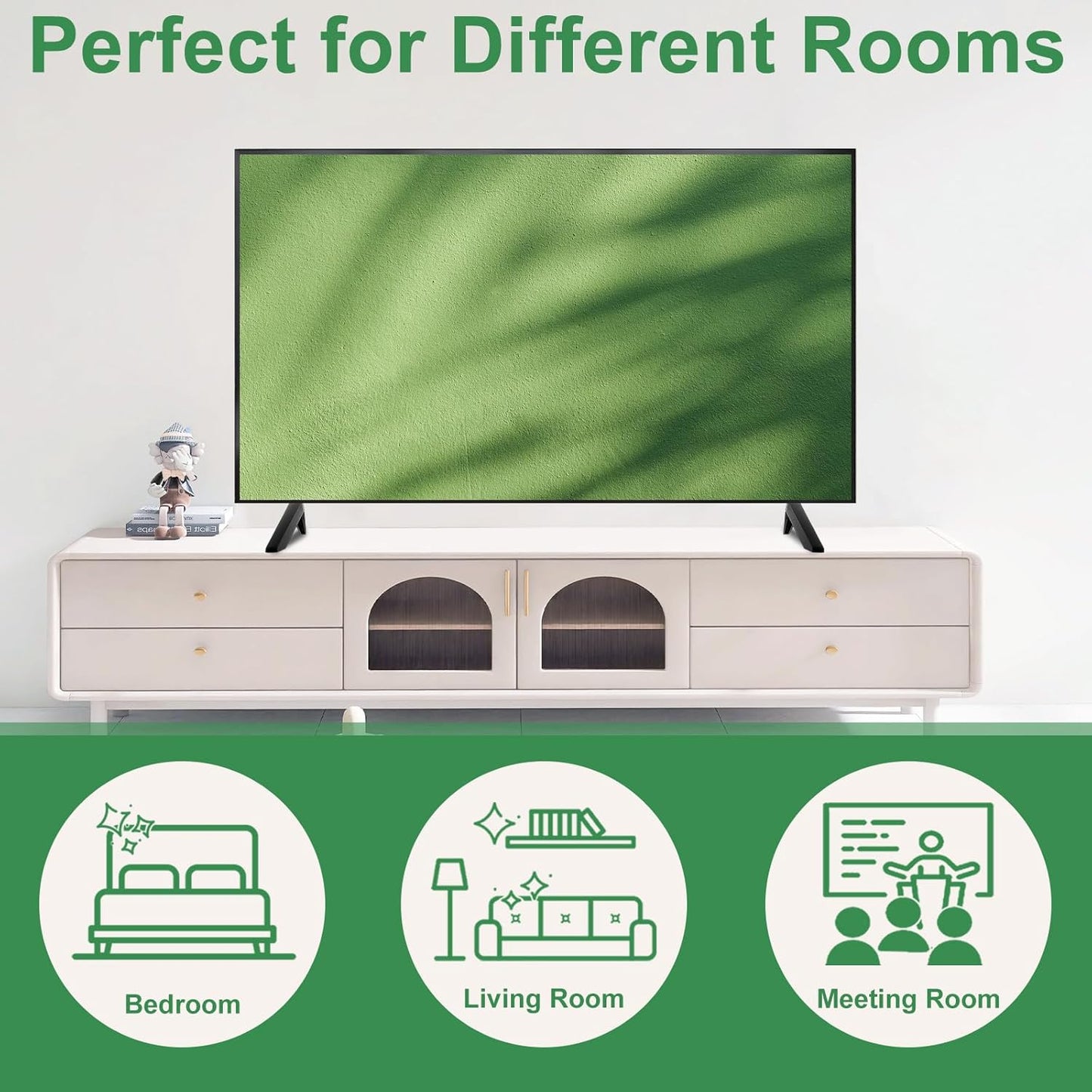Motiexic Set, 2 Non-Universal TV Stand Only for Insignia TV Legs Replacement with Screws Only for Insignia Roku TV