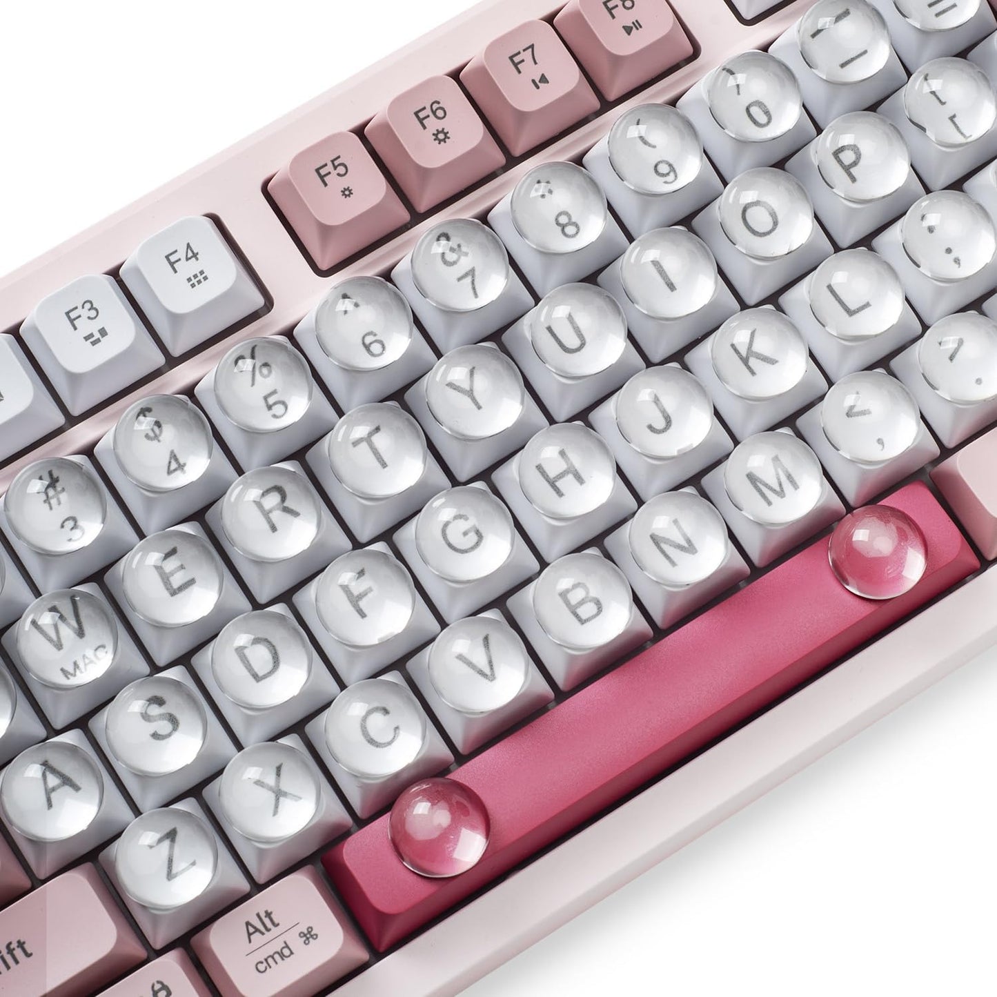 CaseBuy Desktop(110 Pack) Glass Keyboard Cover Stickers for Long Nails - Ultra Clear Raised Keyboard Stickers
