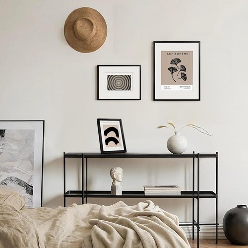 Egofine 8x10 Aluminum Picture Frame - Versatile Display for 4x6, 5x7, or 8x10 Photos | Black Finish