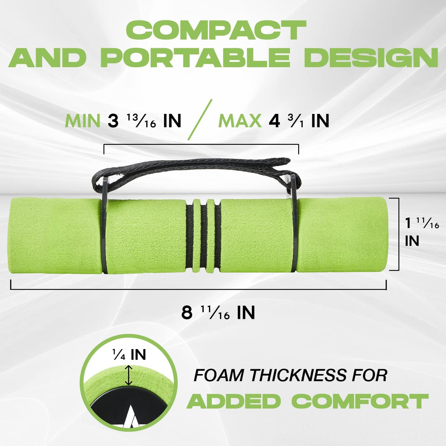 Yes4All 3lbs Dumbbell Hand Weights for Walking/Travel Weights for Exercising with Adjustable Straps, Foam Cover, Color Coded Weight Options