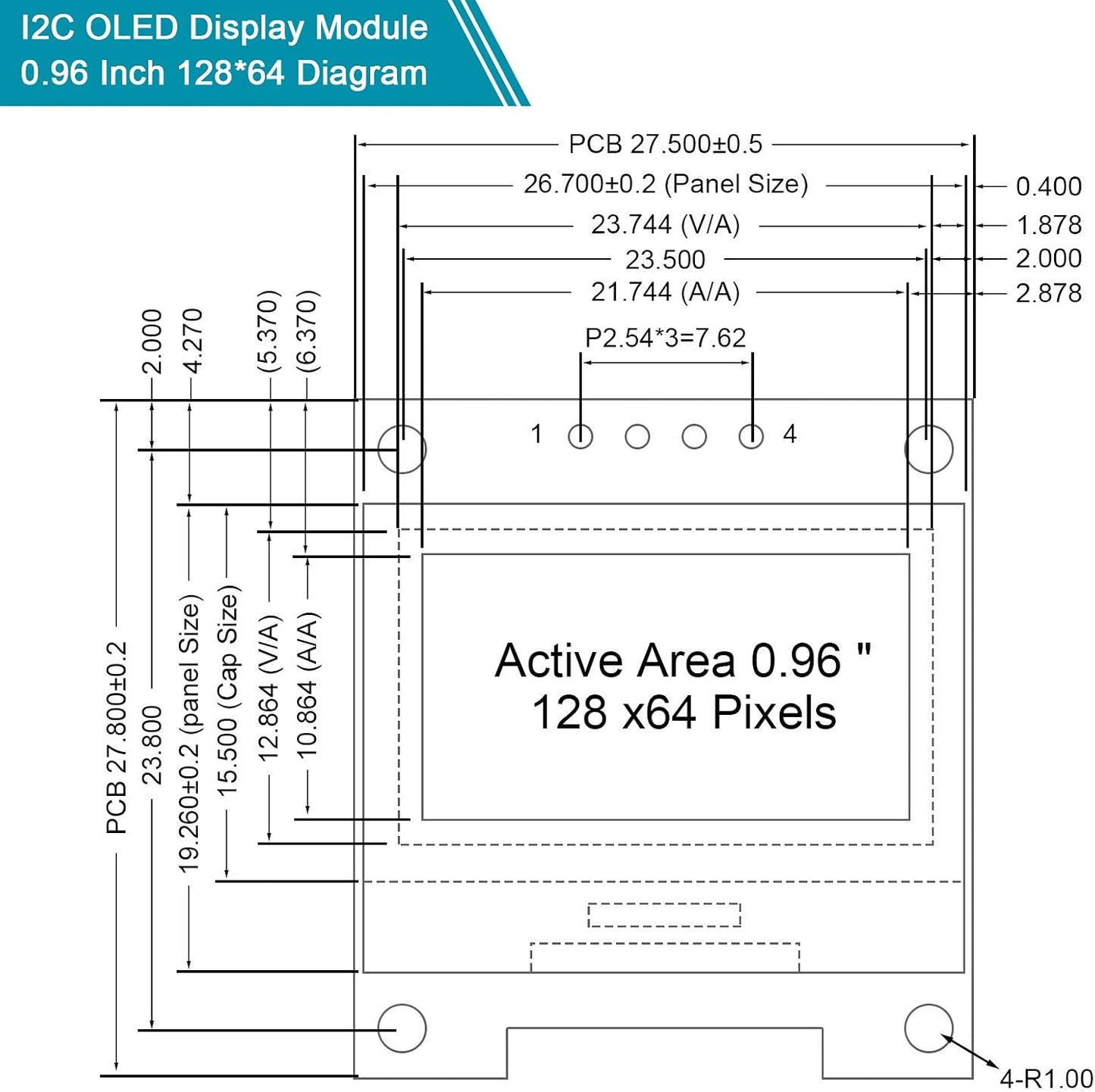 Frienda 10 I2C I2C Pieces OLED Display Module OLED Screen Driver IIC Tabellone Seriale con Display Auto-Luminoso