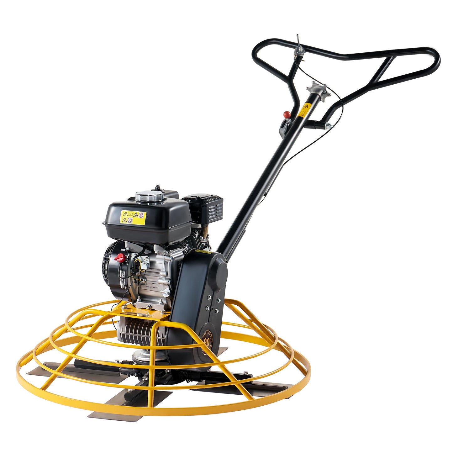 Albott 36" Power Trowel with 5.5 HP GX160 Engine, Walk-Behind Cement Trowel with Float Pan and 4 Blades, Commercial Gas-Powered Concrete Surface Finisher