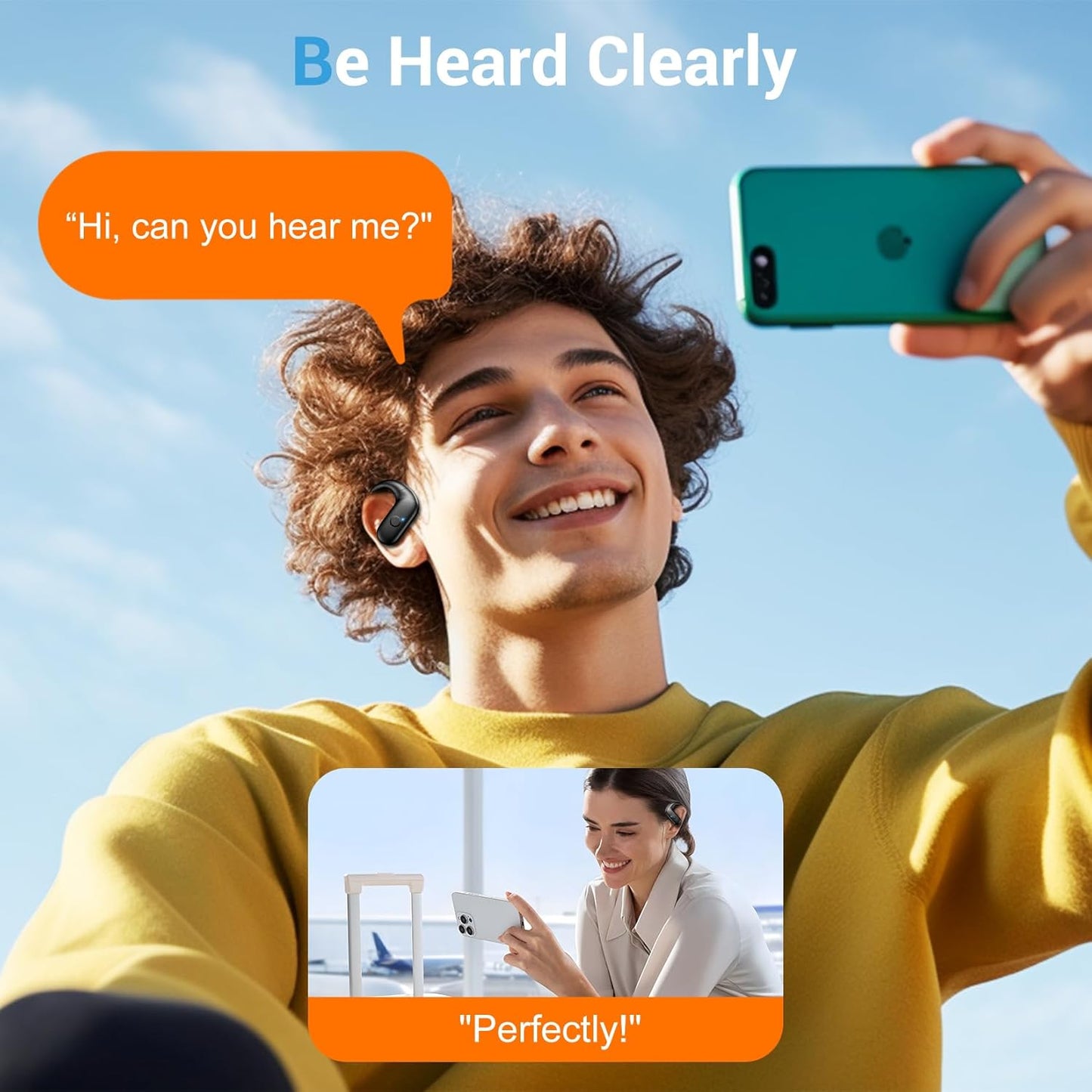 Renmou 5.4 Sound,60H for Wireless Earbuds,Sport Bluetooth Headphones,Over Ear Buds with Deep Bass Playtime Clear Calls