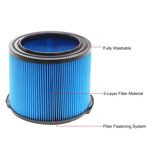 MZY LLC 4 Pack VF3500 Replacement Filter for Ridgid Wet Dry Vac VF3500, WD3050, WD4070, WD4080, WD4522, 4000RV, 4500RV filters 3-4.5 Gallon Vacuums