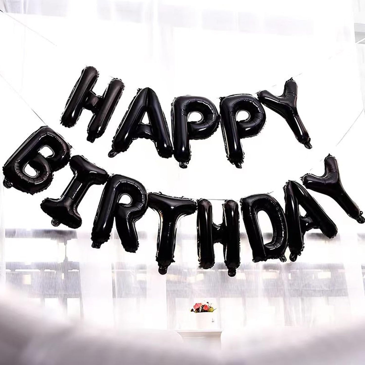 Skiennix 16" Foil Personalized Name Balloons - Custom Mylar Letters & Numbers for Birthdays, Graduations, Weddings | 85 PCS, Black