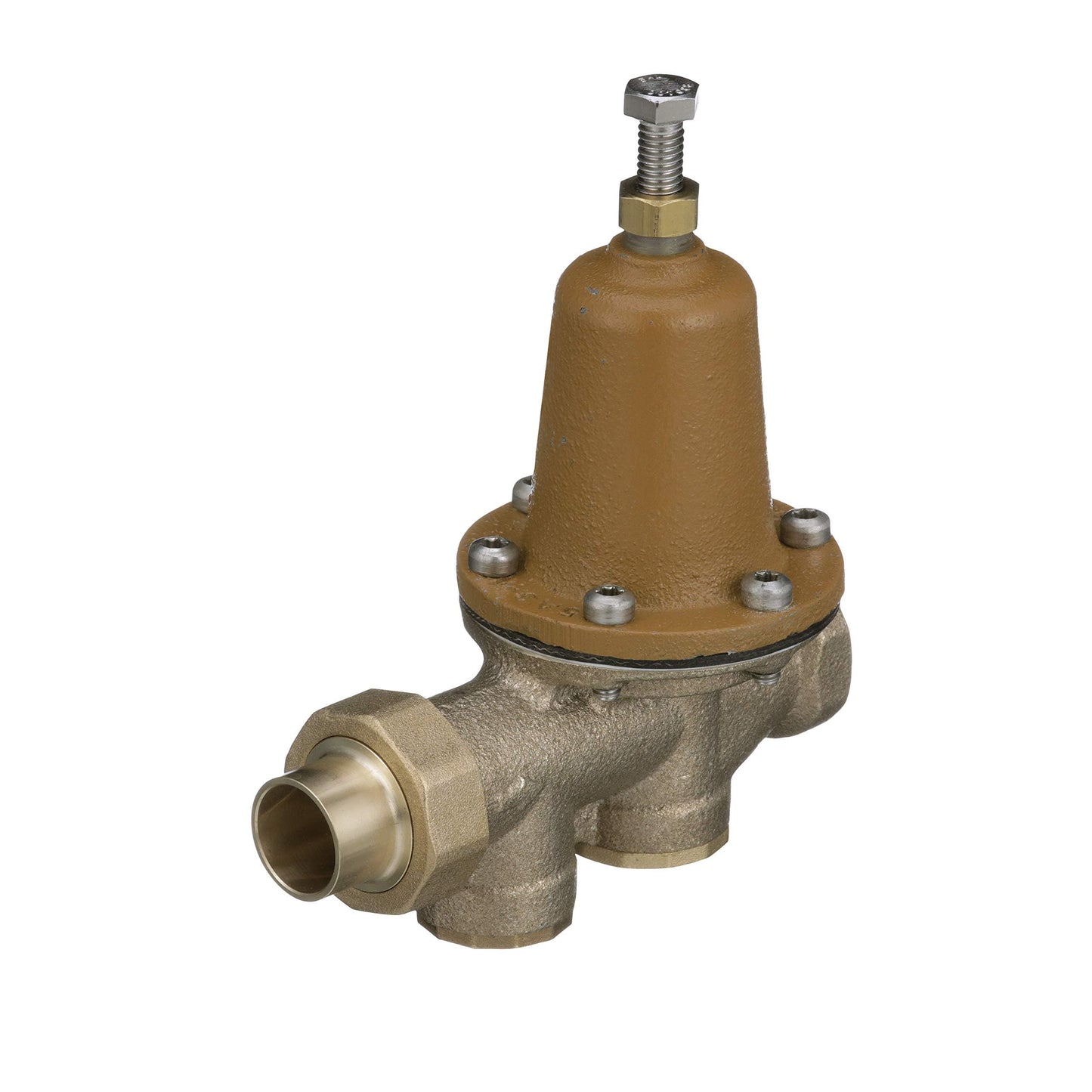 Watts LF25AUB-Z3 Series 3/4" Lead-Free Cast Copper Silicon Alloy Water Pressure Reducing Valve, Solder Union Outlet x NPT Female Outlet, Polymer Seat, Adjustable Pressure 25 to 75 psi, Maximum 300 psi