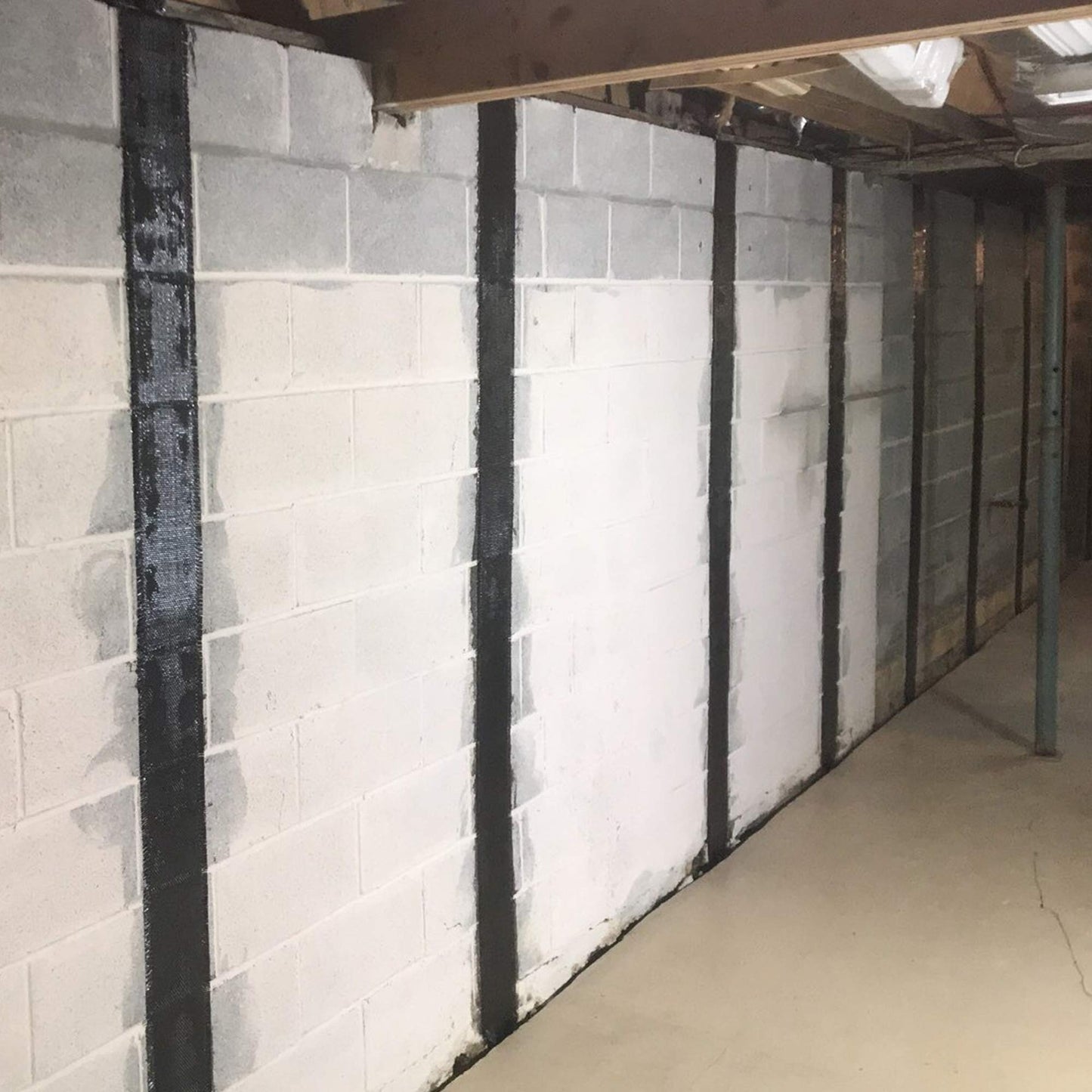 DRICORE PRO Concrete Repair Foundation Wall Repair Kit, 8' | Best Eight Foot All in One Epoxy and Carbon Fiber Pack for Reinforcing Bowing Foundations, Walls, Basements, Cement, Crawlspace, and More