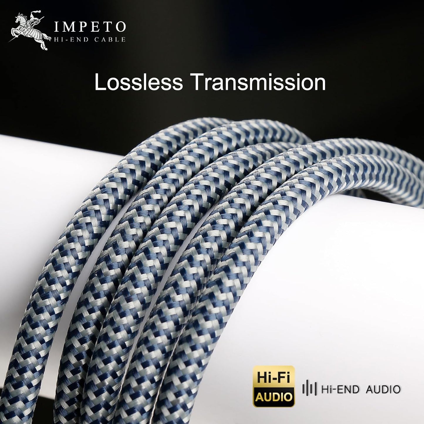 1RCA 2RCA 1m (3.2ft) 24K mpeto Premium to Audio Cable | Gold-Plated Connectors | OFC | for Turntable, Amplifier