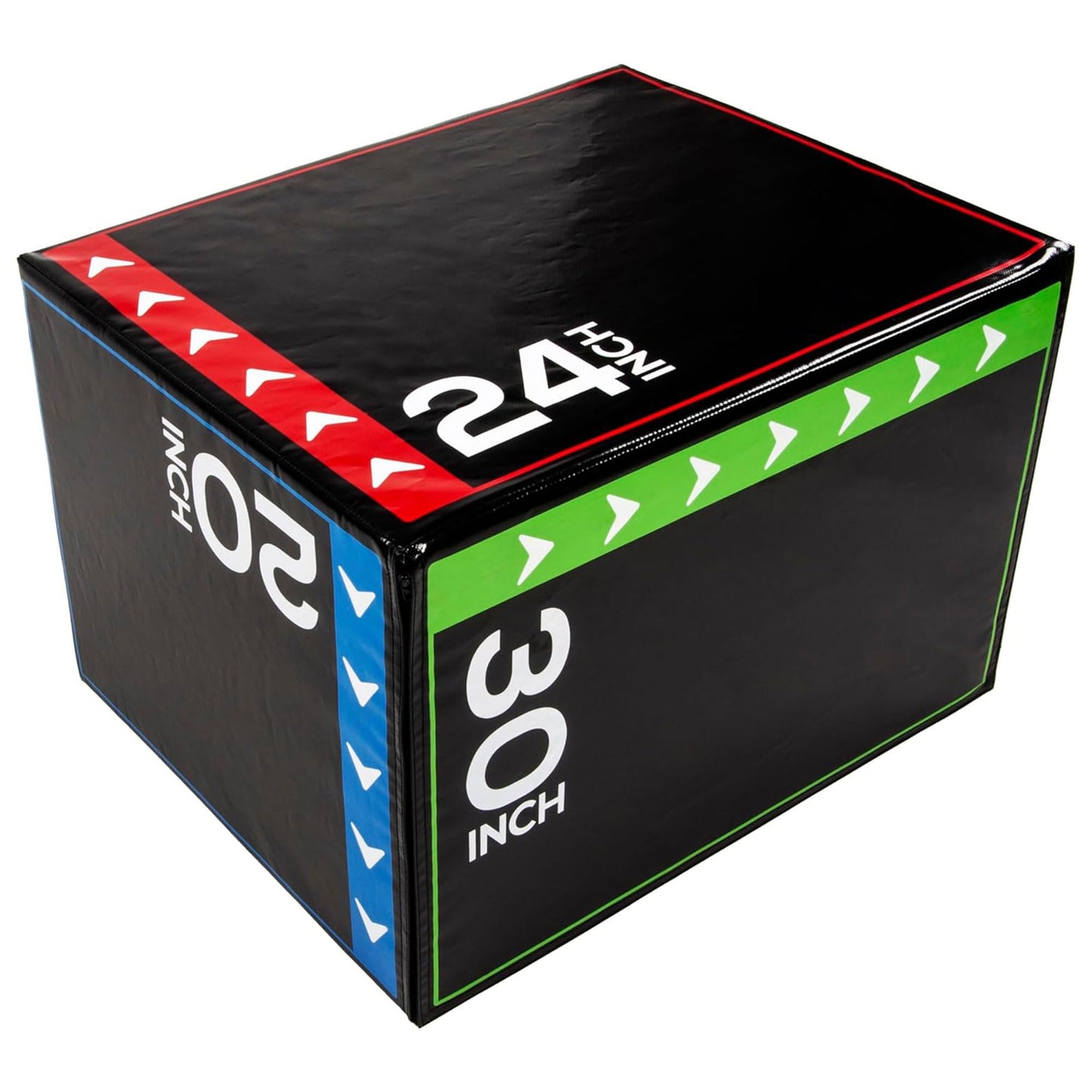BalanceFrom 3 in 1 20 Inch 24 Inch 30 Inch Foam Plyometric Box Jumping Exercise Jumping Trainer, Multi-Color, 16-Pound
