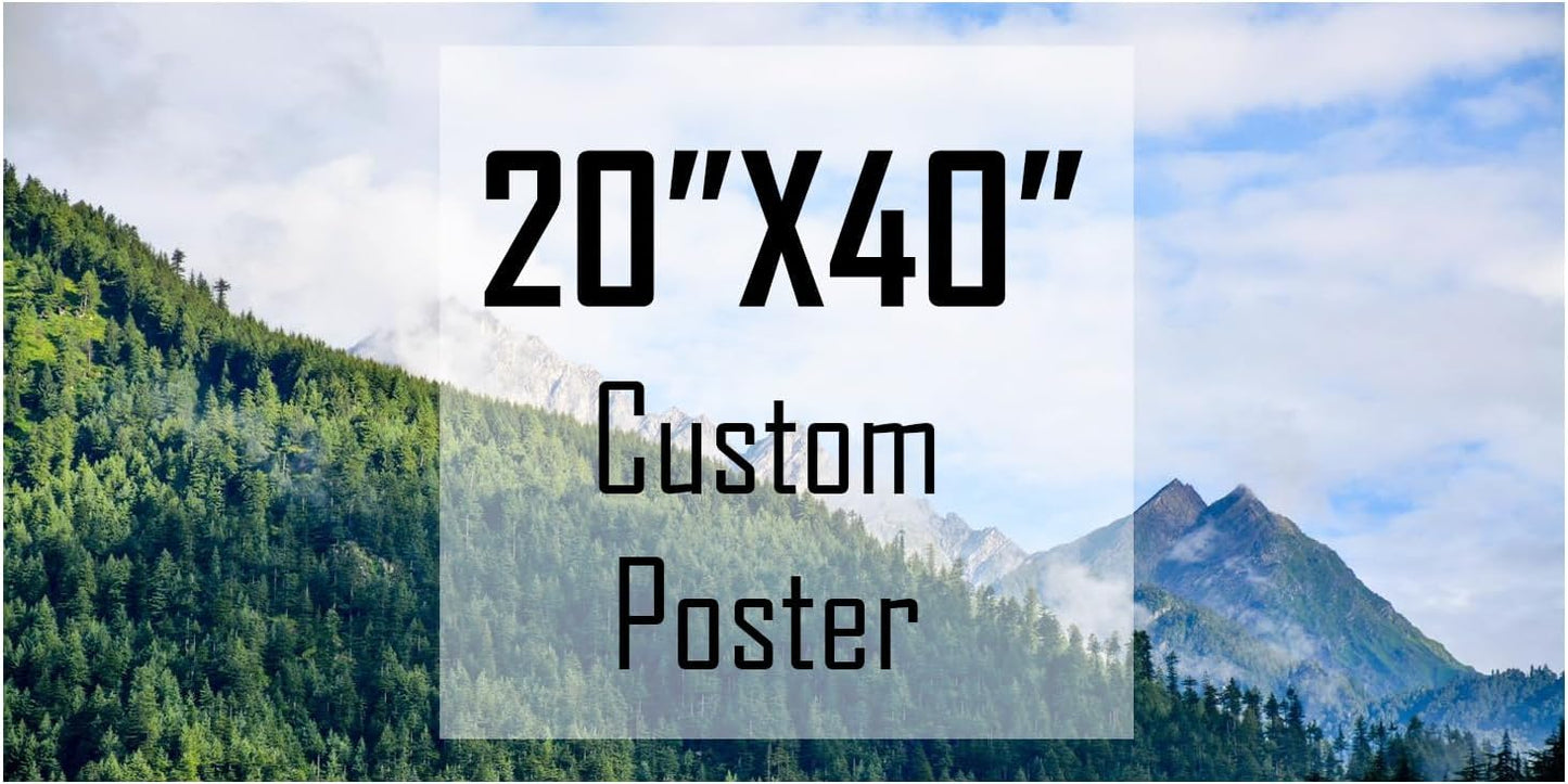 ZXDZSM Personalized Canvas Poster - Custom Photo Wall Art Print, Unframed, 20” x 40”