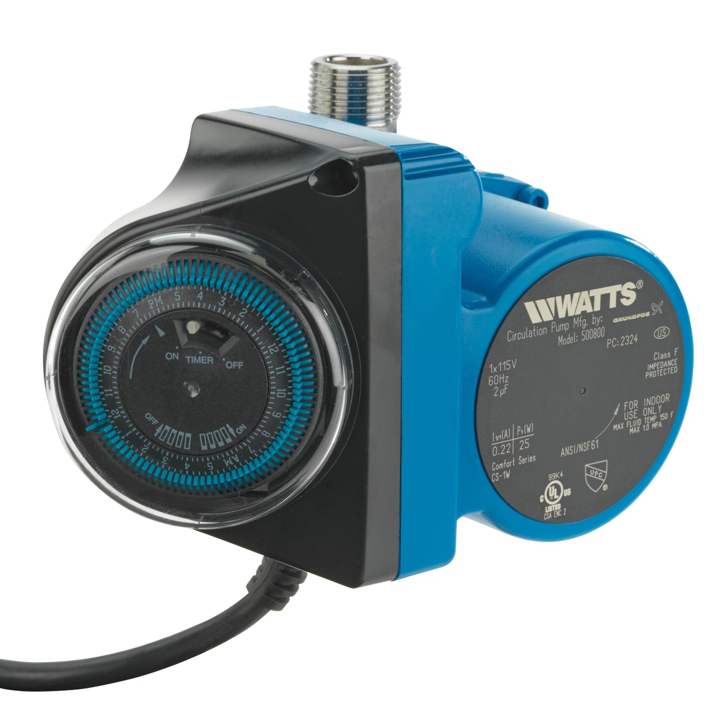 Watts Heat H2O Hot Water Recirculation System w/Programmable Timer, Instant Hot Water, 3 Year Warranty, Pump, 2 Adapters, Sensor Valve, Mounting Screws, 2 Supply Lines, Easy DIY Install (0955805)