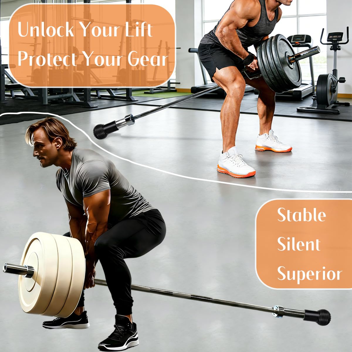 SerniaXin Landmine Attachment for Barbell, 360° Rotation for Row, Split Squat, Press in Home Gym, Natural Rubber 2" Olympic Bar Fit (1)