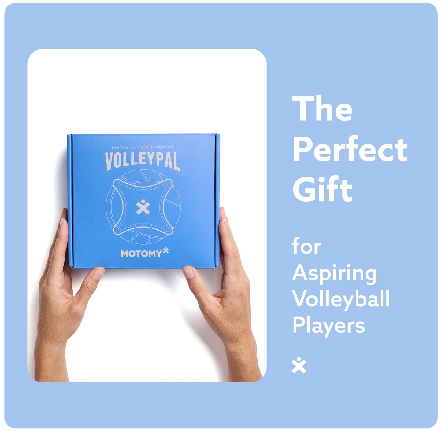 MOTOMY™ Volleyball Training Equipment Aid ‘VolleyPal’ – Solo Rebounder Trainer for Serve, Spike, Set & Pass; Indoor and Outdoor Volleyball Practice Equipment Gear, Volleyball Gifts for Teen Girls