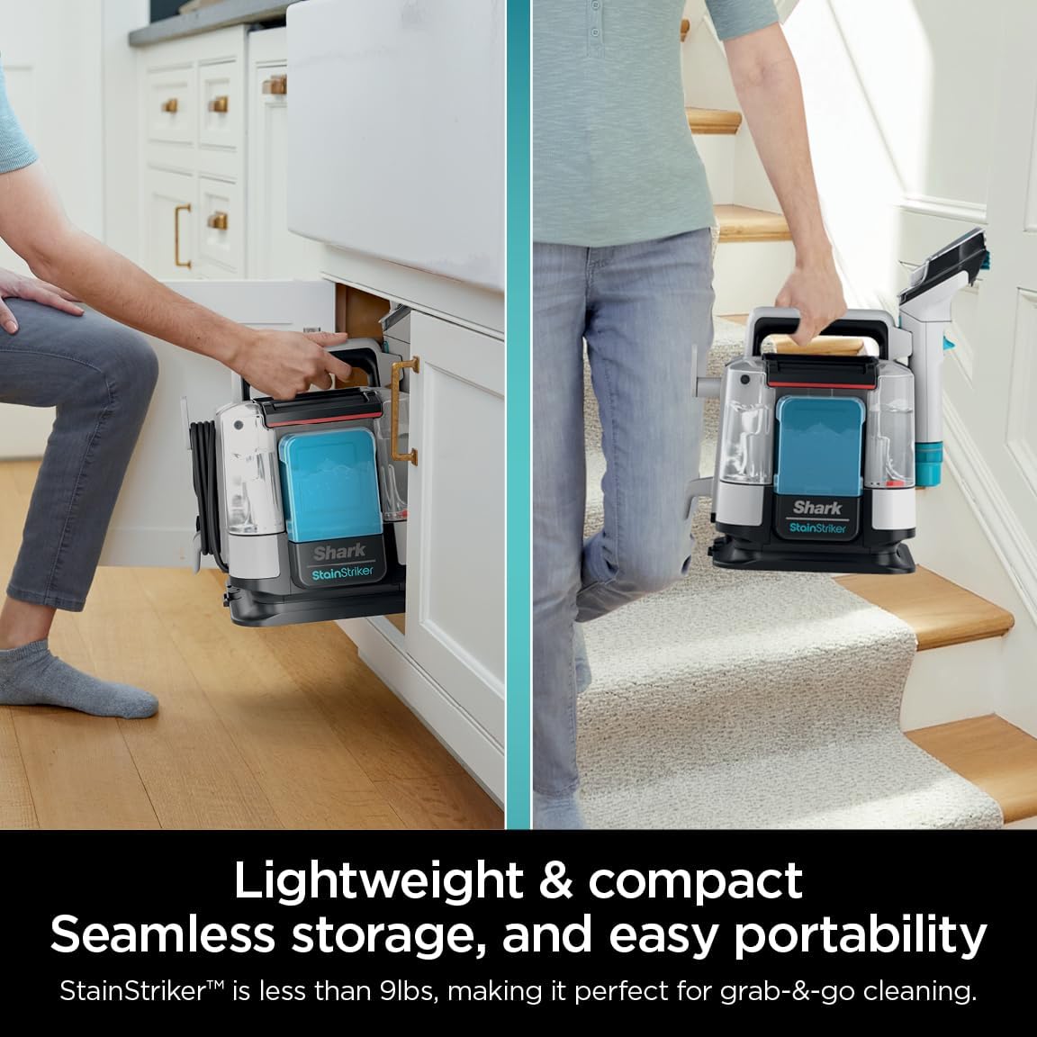 Shark StainStriker Portable Carpet Cleaner - Pet Mess Extractor & Odor Remover | White, PX201