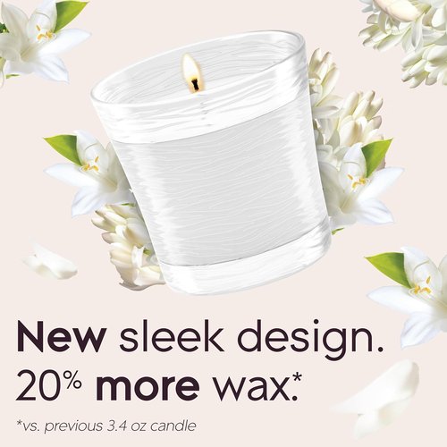 Glade Scented Candle Jar - Clean Linen Fragrance with Essential Oils | 4.08 Oz Air Freshener