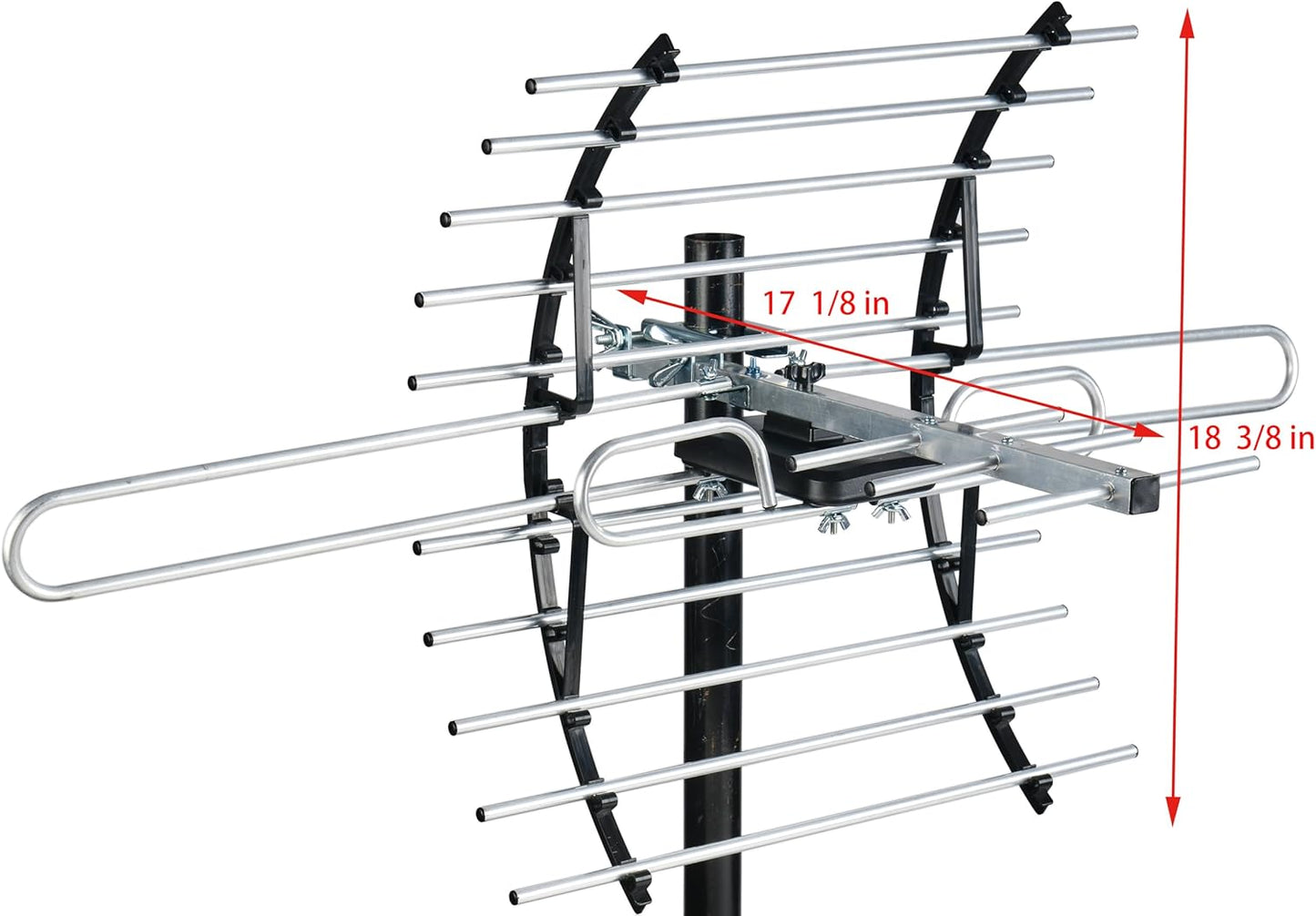 cekay 8K, 4K, 1080P UHD-8905) Outdoor HDTV Antenna Supports HD for Smart and Older TVs, VHF UHF, Weather-Resistant
