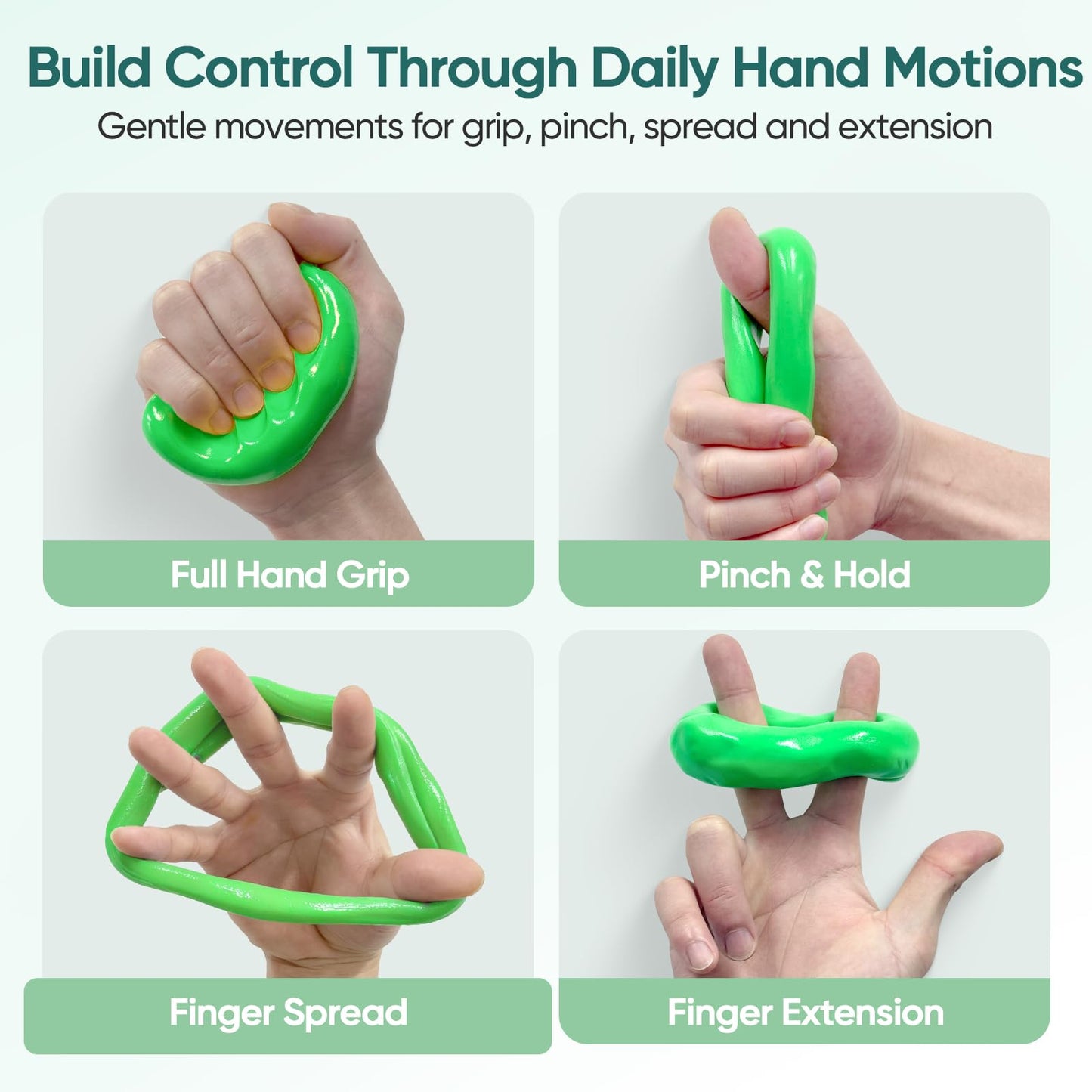 FitBeast Flex Therapy Bars and Therapy Putty Set, Hand Therapy and Grip Strength Training for Finger, Wrist & Forearm Exercise
