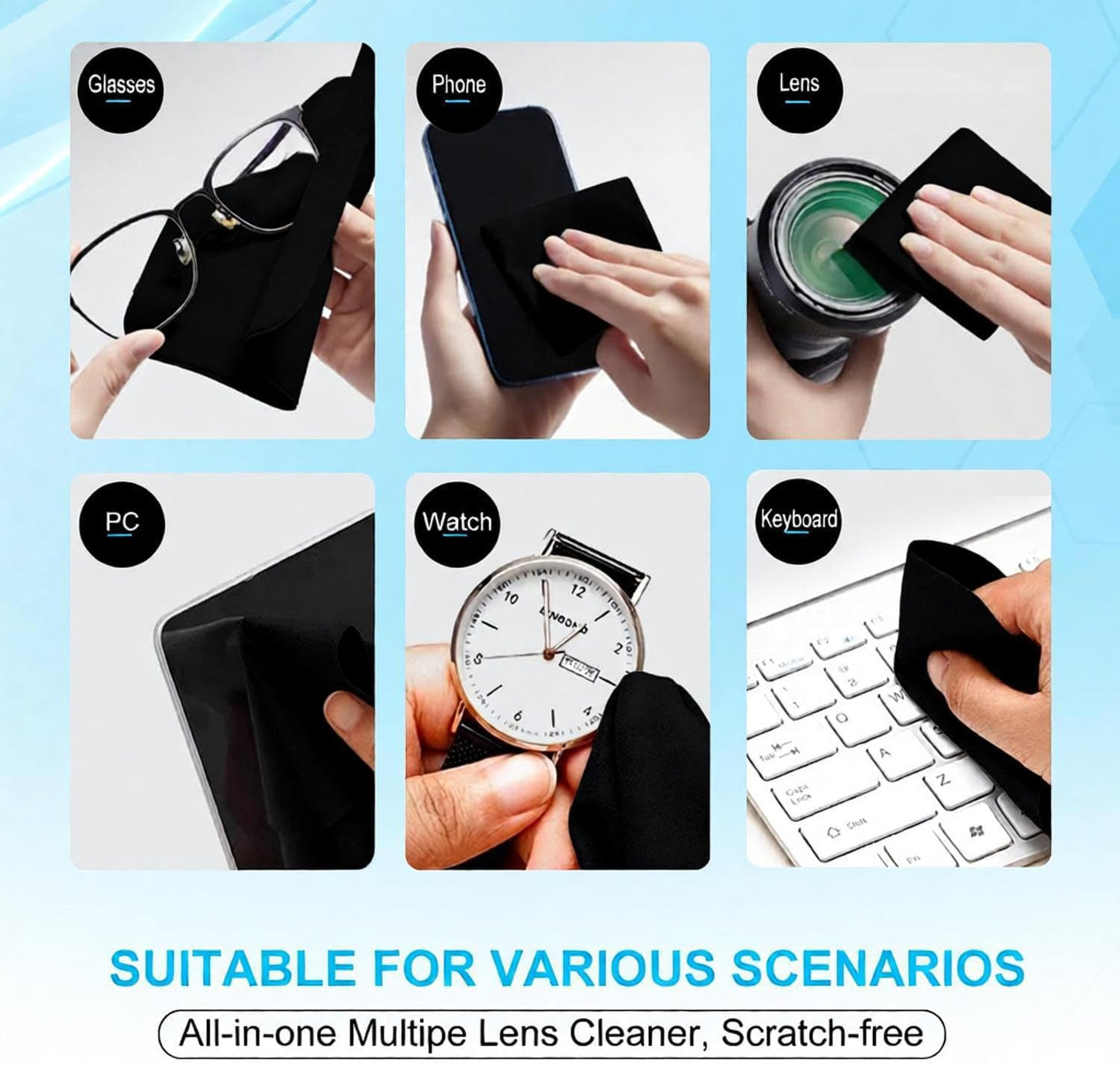 MUBUY-GOL 15" 16" 15.3" 15"/MacBook 16"-Black Microfiber Liner Cleaning Cloth MacBook Air/MacBook Pro Screen Keyboard