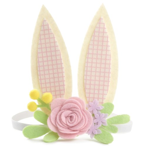 Hallmark Signature Easter Card with Bunny Ears Headband (Somebunny Loves You) for Kids, Grandchildren, Niece