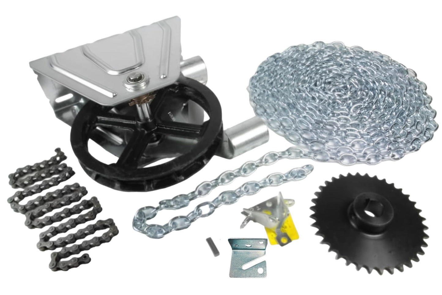 Garage Door Chain Hoist Replacement Kit Model 2000R 4:1 Reduction Wall Mount (1 Inch Shaft) - Fix and Repair Garage Opener Hardware Parts Set