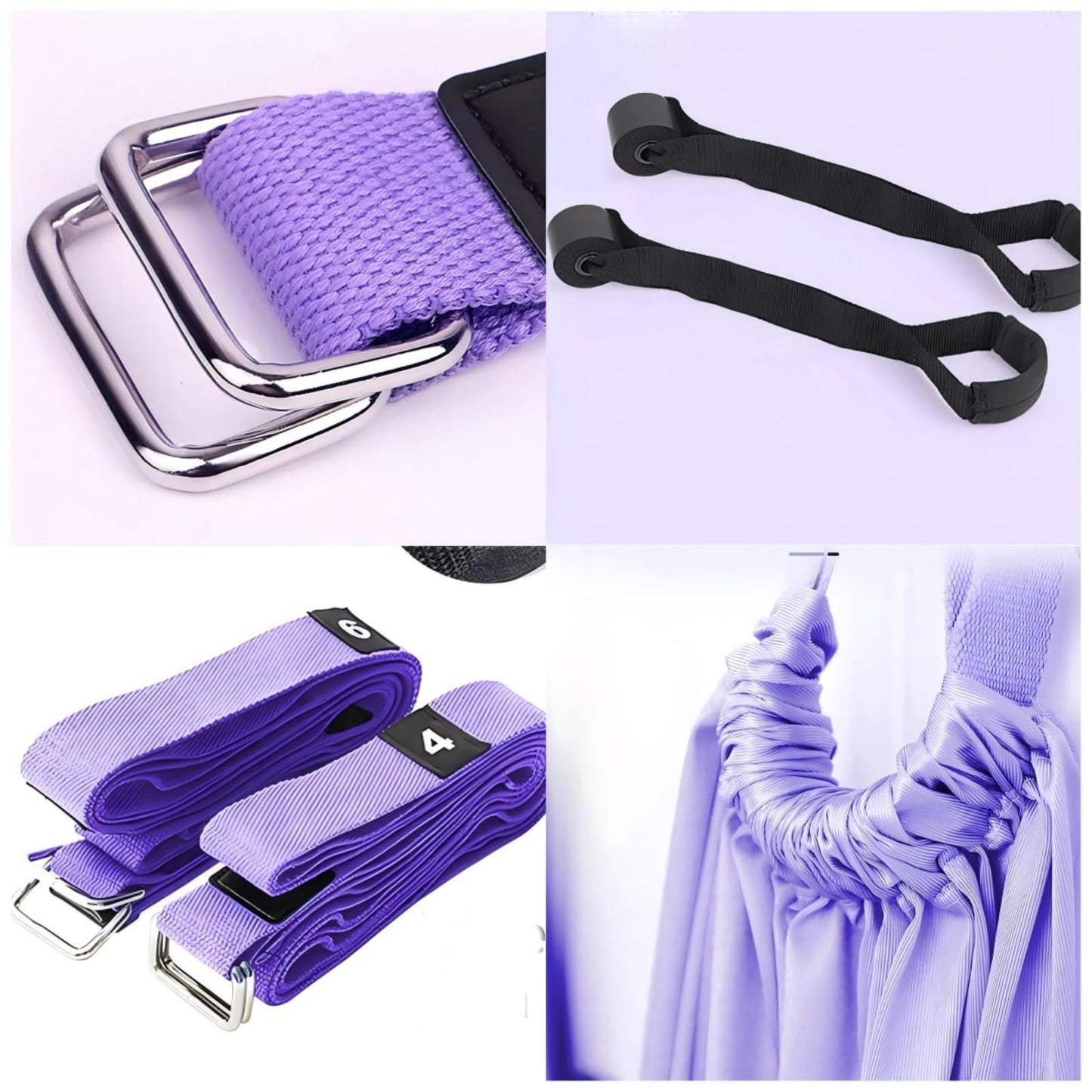 ZHQZZPH Aerial Yoga Stretching Strap - Adjustable Yoga Straps for Stretching, Flexibility & Inversion Training | Portable with Pouch for Pilates, Ballet, Gymnastics