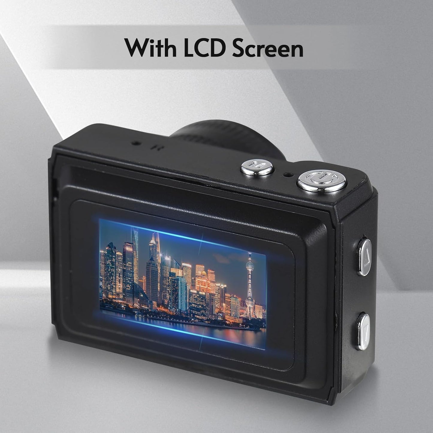Andoer 1080P Mini Digital Video Camera Camcorder Built-in Battery with LCD Screen Flash for Photo Video, Black