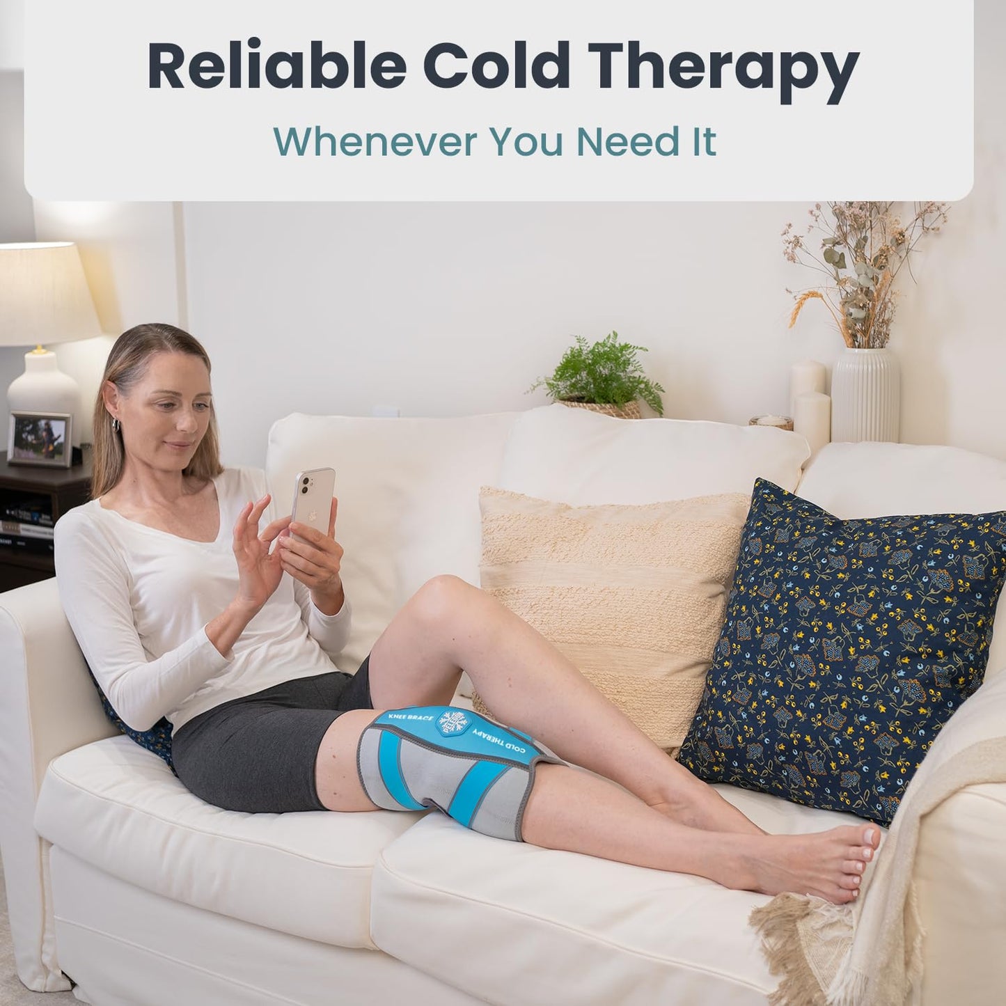 Knee Ice Pack Wrap (1 Pack) - Adjustable Ice Pack for Knees Surgery, Replacement, Arthritis Pain, ACL, Sports Injuries, Post Surgery, for Long Duration - 1 Pack