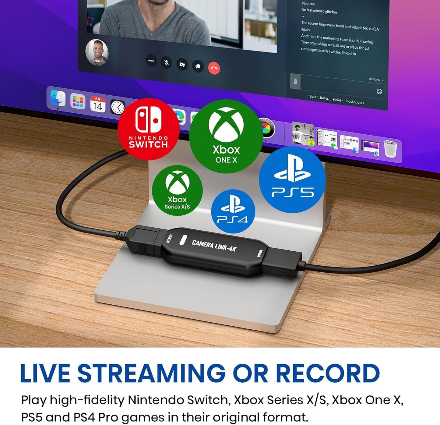 4K 3.0, Cam Link USB Capture Card HDMI to USB Plug-and-Play for Microscopes, DSLR, Electronics Repair & Precision Work