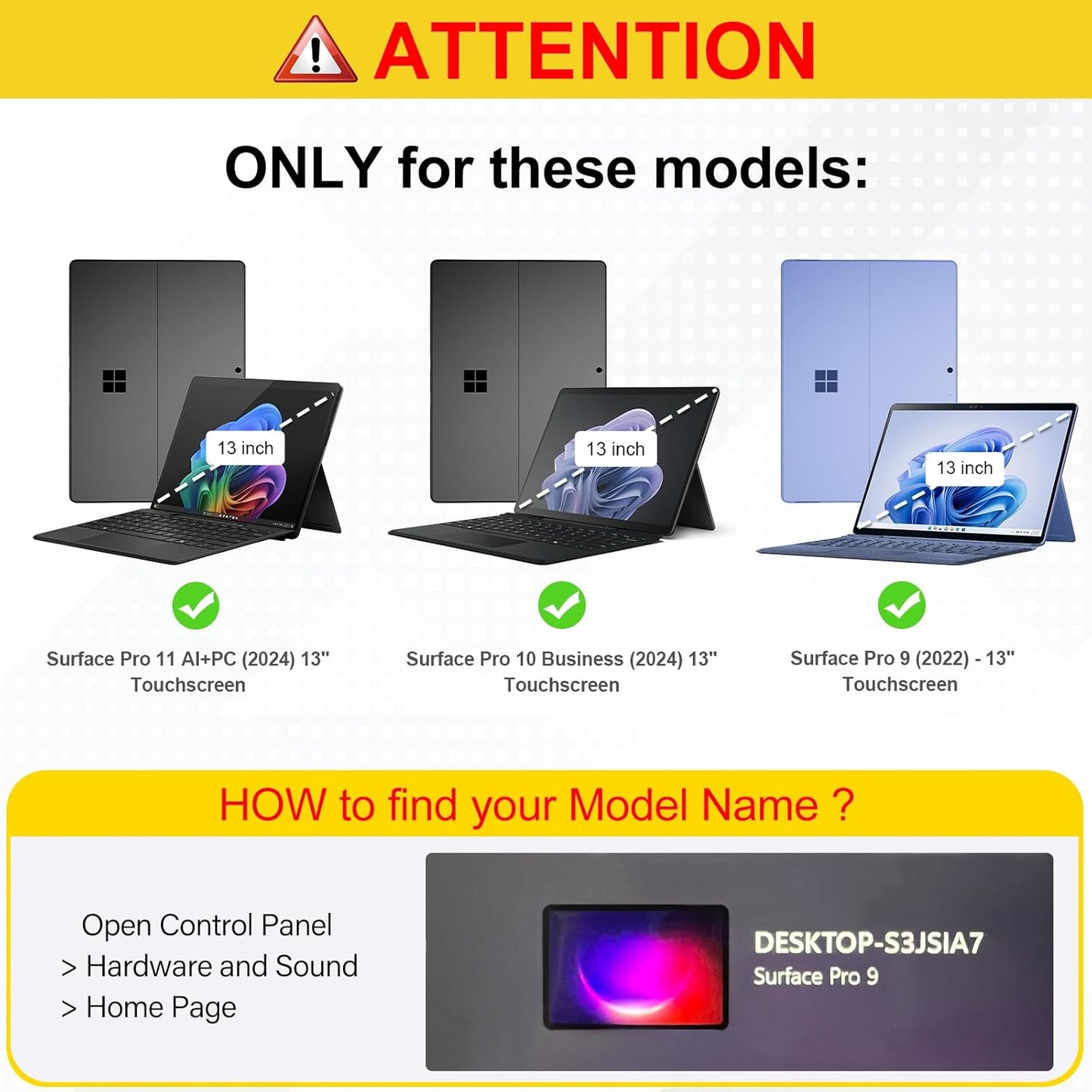 FINTIE 13 Inch 11/10/9 Case for Microsoft Surface Pro - Multiple Angle Viewing Portfolio Business Cover with Pocket
