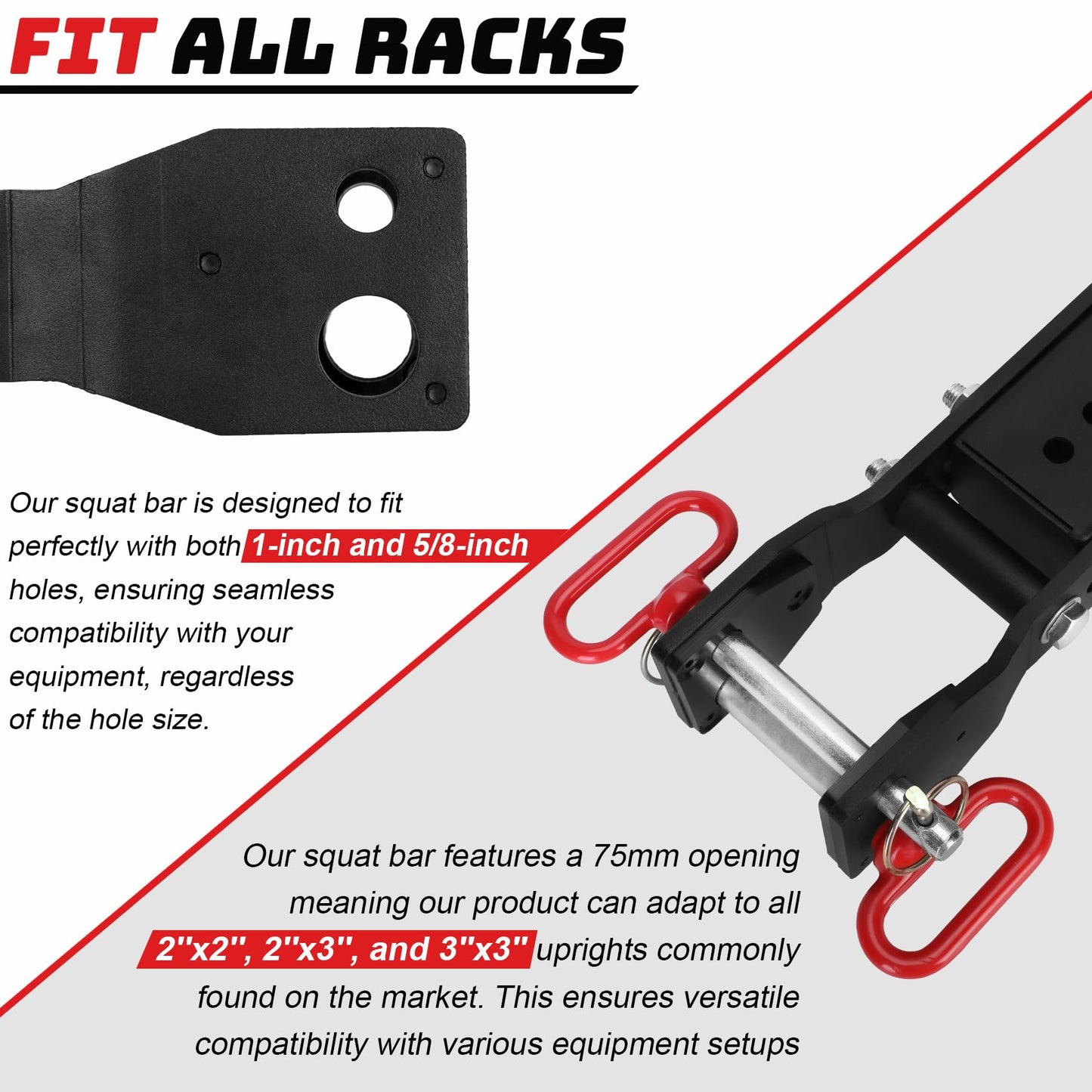 Betollo Belt Squat Attachment, 1100 lbs Weight Capacity, Fit All Racks-Universal Belt Squat System, Adjustable Length, No Assembly Required - Best Choice for Squat, Belt Included
