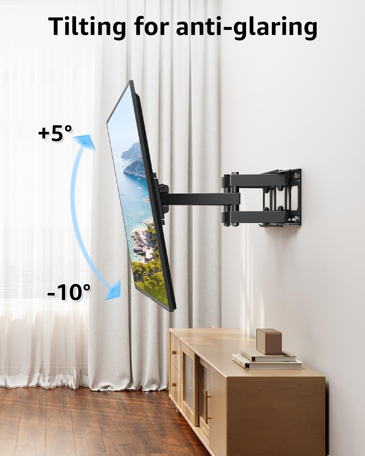 MOUNTUP 32-65 inch Screen/LED/4K 16 400X400mm, 99lbs EconoMe TV Wall Mount for Most Flat TVs, TV Mount with Swivel