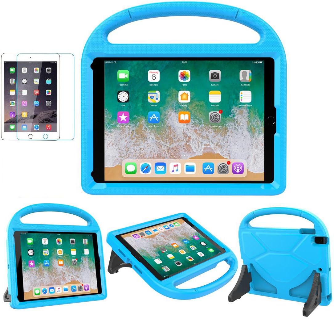 Suplik 5th/6th (9.7-inch, 2017/2018), 2 9.7 Kids Case for iPad Generation iPad Air Case with Screen Protector, iPad Pro