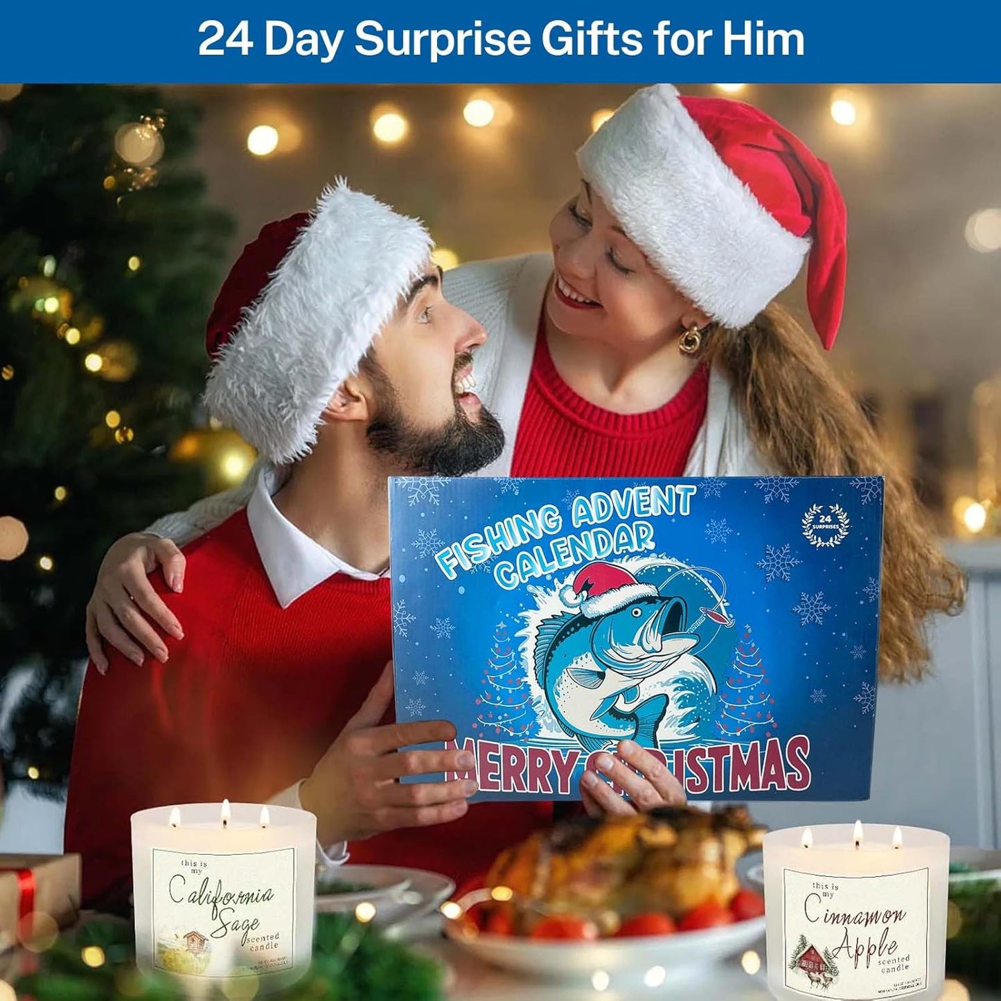 Skiennix Fishing Advent Calendar 2025 - 24-Day Countdown with Tools, Lures & Accessories | Perfect Xmas Gift for Men & Teens