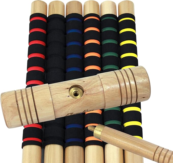 Baden 6-Player Champions Croquet Set with Soft Grip Handles Medium