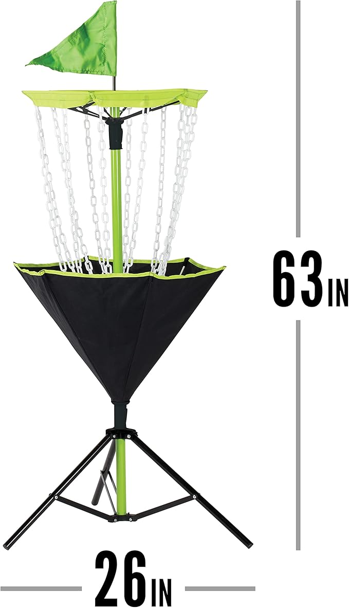 Franklin Sports Disc Golf Baskets - Portable Disc Golf Target with Chains Included - Disc Golf Basket Stand Equipment for Hole + Course Creation