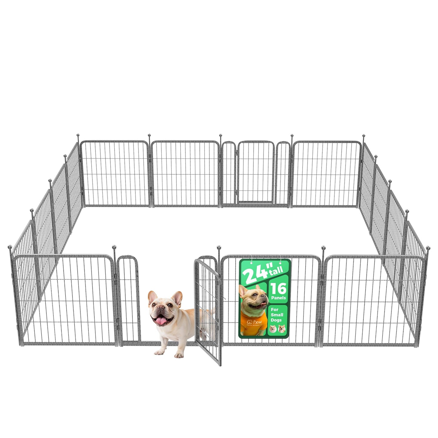 FXW Aster Dog Playpen Designed for Yard, 24inch 16 Panels